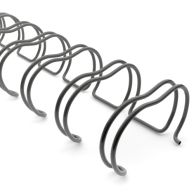 2:1 Gray Wire Binding Spine | Twin Loop Metal Binder Supplies with 2:1 Pitch Spacing for Small Books