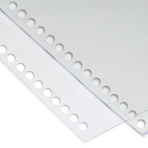 8.5" x 11" Clear Gloss Covers with 44 Round Holes (0.248) for Coil Binding [10 Mil, Square Corners, With Tissue] (100pk)
