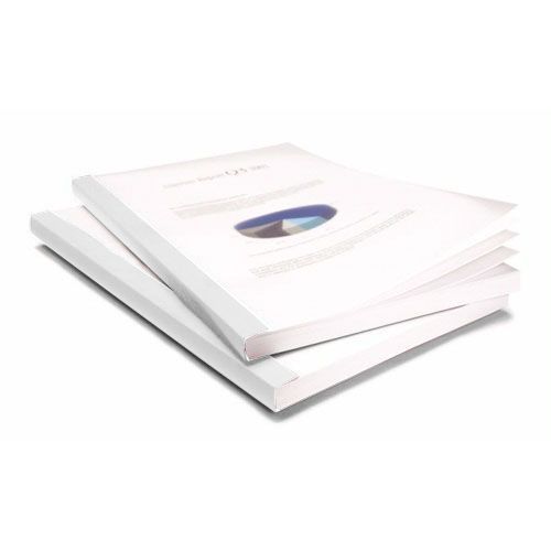 1/4" Coverbind® Clear Linen Thermal Binding Covers [White] (80 / Box) Item#08CB14WHITE