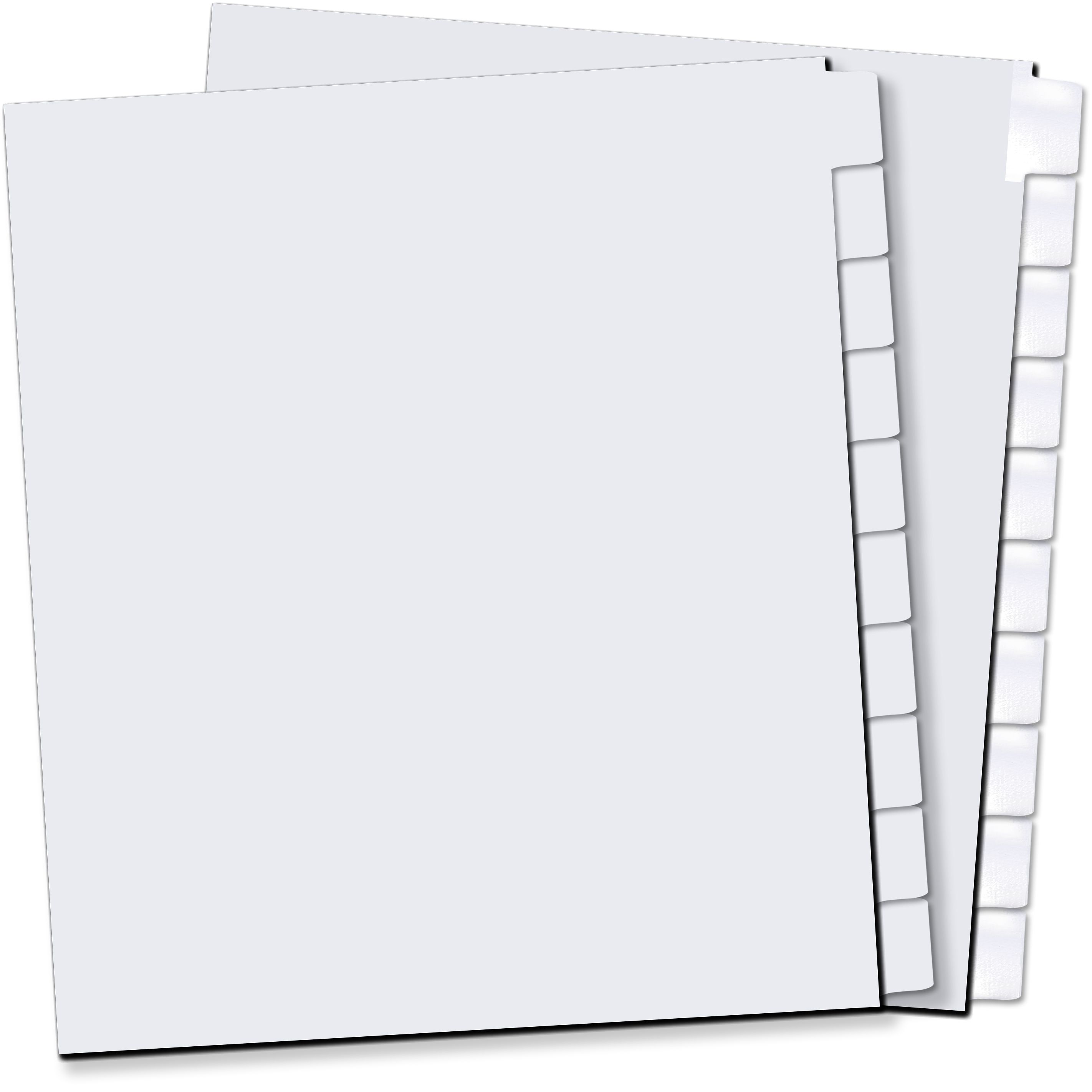 10th Cut Straight Collated Copier Tabs