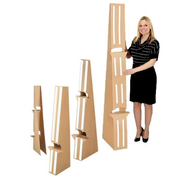 18" Kraft Self-Stick Easel Back [Double-Wing] (50 Pk) Item#80ULS17090K