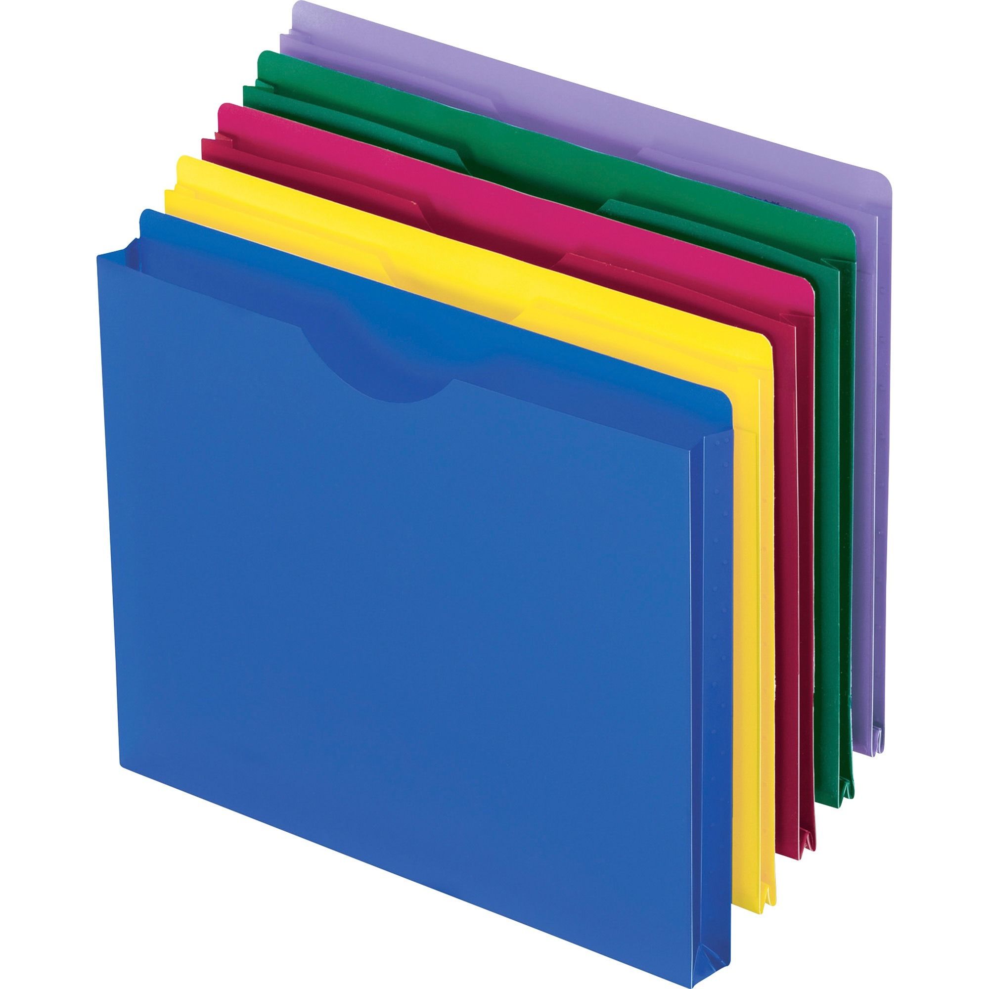 Pendaflex Translucent Poly File Jackets [with Straight Tabs, Assorted Color]