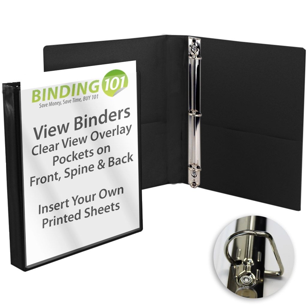Black Letter Size Standard View Binders [Slant-D Ring] Image 8