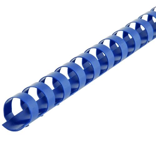 A single spine of Blue Plastic Binding Combs is shown with evenly spaced flexible loops designed for holding together pages in bound documents.