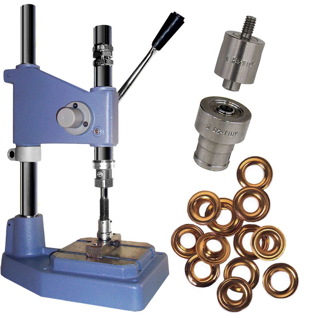 ClipsShop CSTON-1 #2 Antique Brass Starter Kit (With Press, #2 Die, & 500 #2 Antique Brass Grommets)