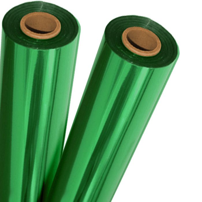12" x 500' Metallic Dark Green Foil Roll [1" Core] (2 Rolls) - Non Returnable Item#KIT02FF125MDG