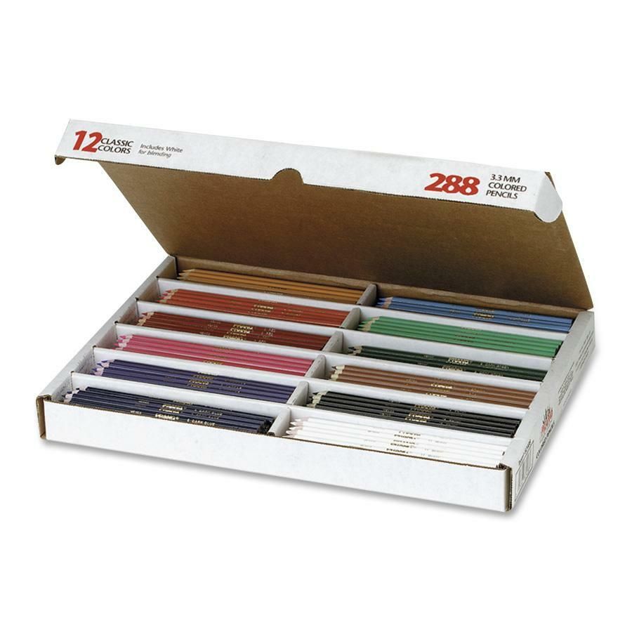 Prang Colored Pencils (82408) [3.3mm Thick Core, 12 Asstd. Colors) - 288/Box Image 1