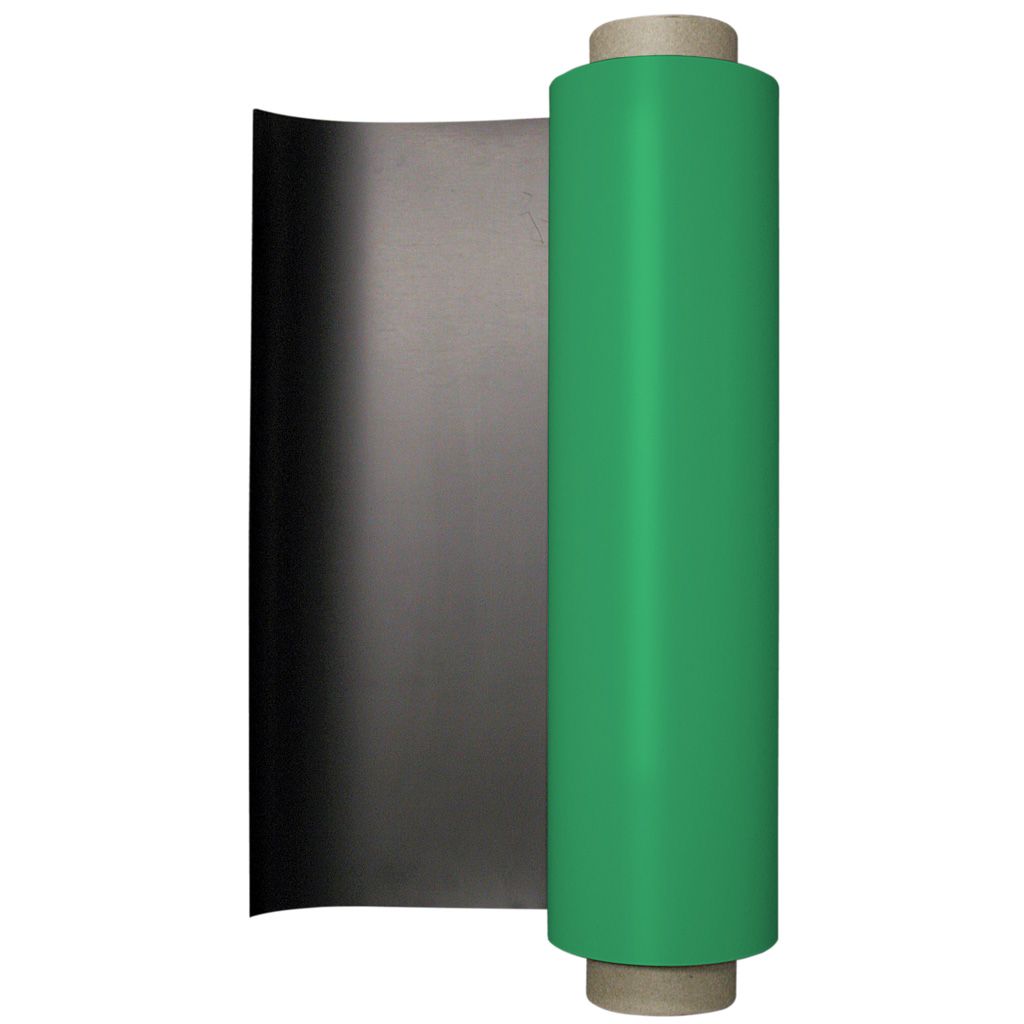24.375" x 50' Green 20 Mil Colored Vinyl Magnetic Rolls