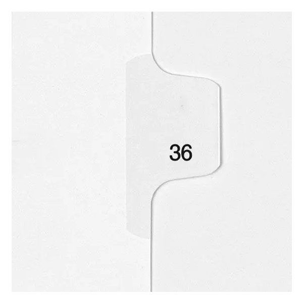 Number Tabs ["36", Side Tabs, Letter Size] (25/bag) Image 1