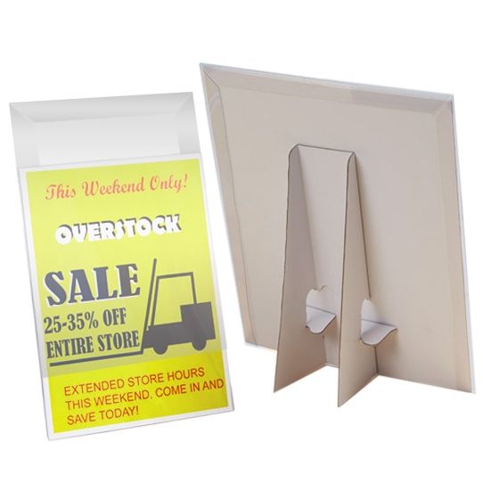 8 ½" x 11" Easel Back Sign Holders with Clear Covers (5 Pack)