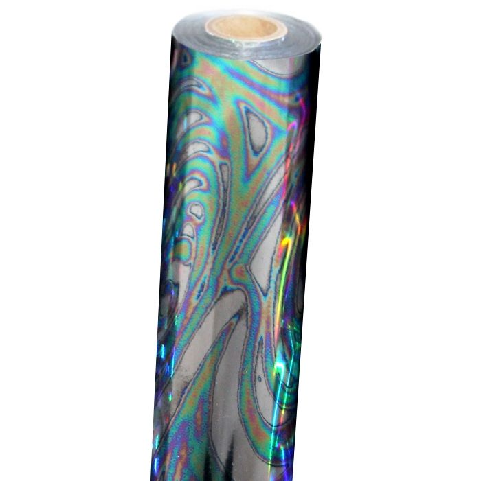 Silver Oil Slick Holographic Foil Fusing Rolls, DIY Hologram