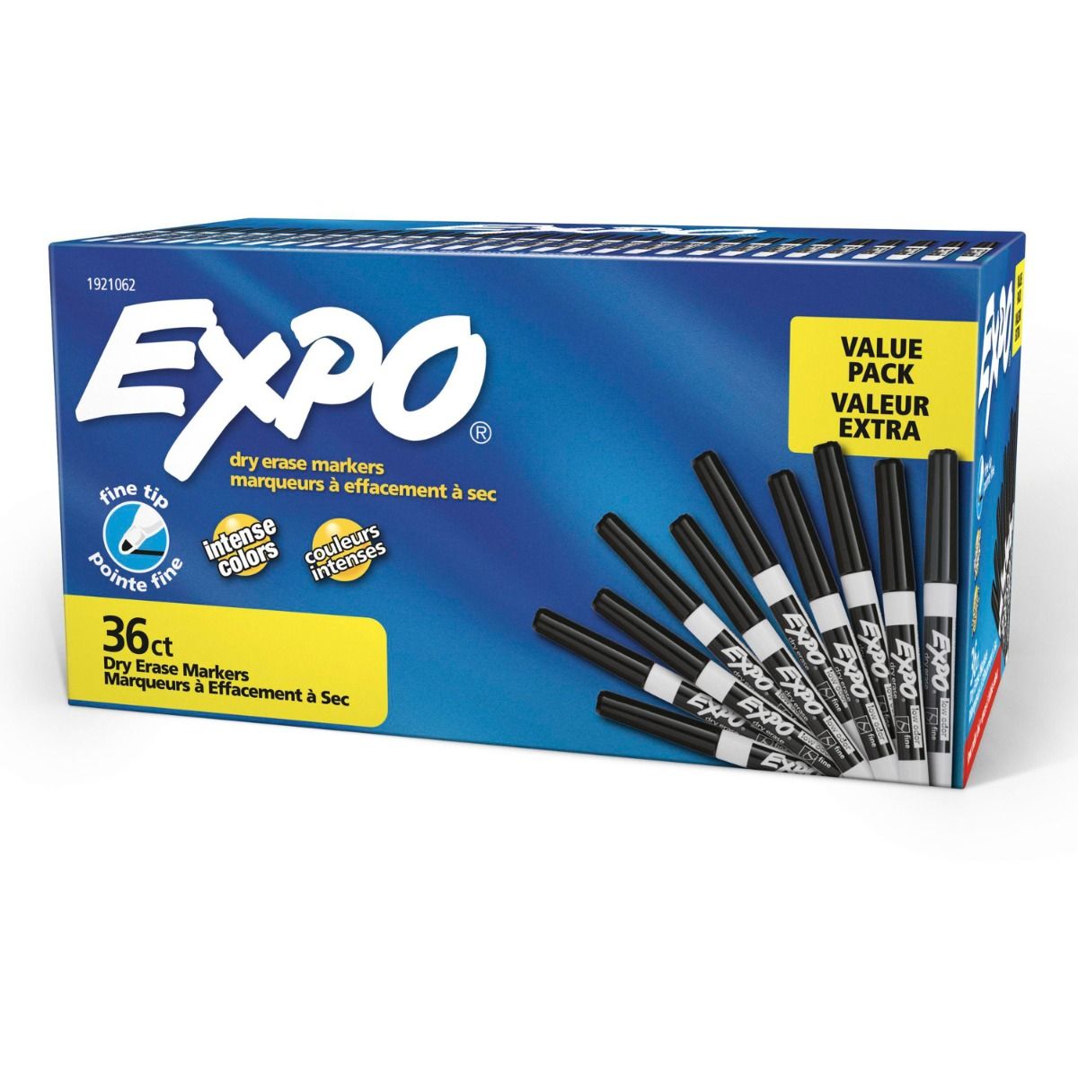 Expo Low-Odor Dry-Erase Black Markers (1921062) [Fine Tip, 36/Pack] Image 1
