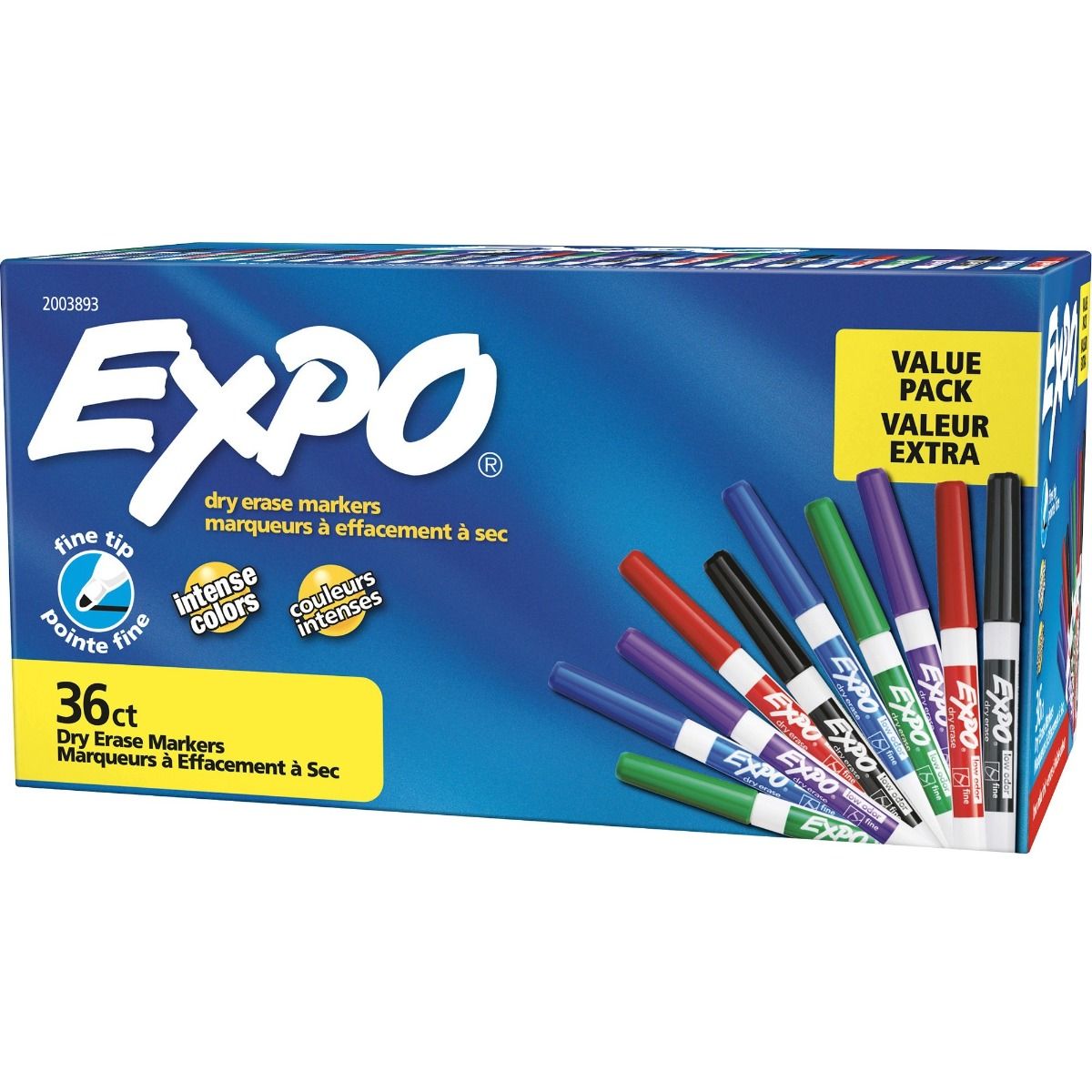 EXPO Low-Odor Dry-erase Markers (2003893) [Fine Point, Asstd. Colors, 36/Pack] Image 1