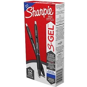 Sharpie Blue S-Gel Pens  (2096152) [.7mm Tip, Retractable, 1 Dozen] Image 1