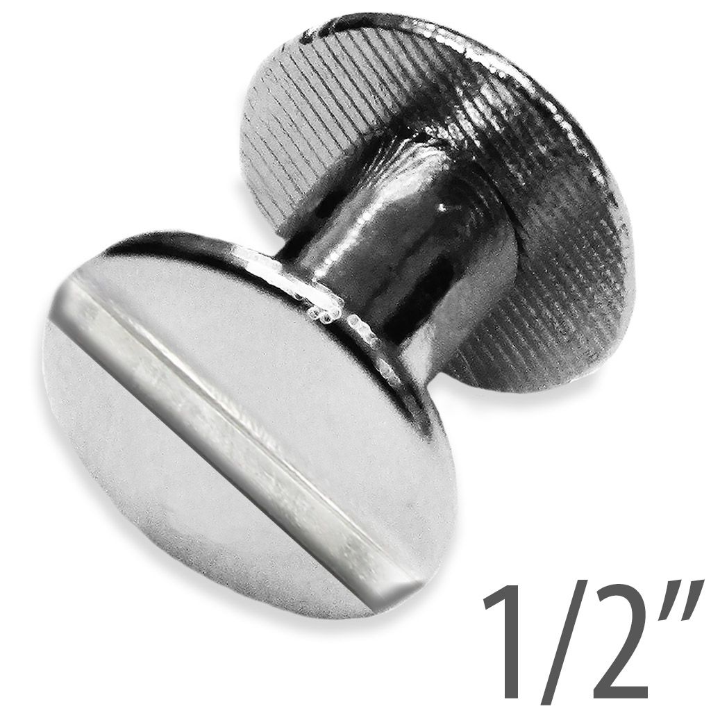 1/2" Silver Aluminum Screw Posts (100 Sets/Pk) Item#2412ALUMIN