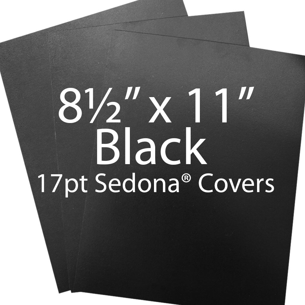 Sedona 8.5" x 11" Black Premium 17pt Vinyl Report Covers (100/Bx)