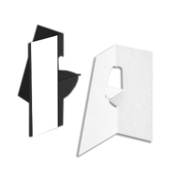3 Inch Self Stick Easel Backs - Black and White