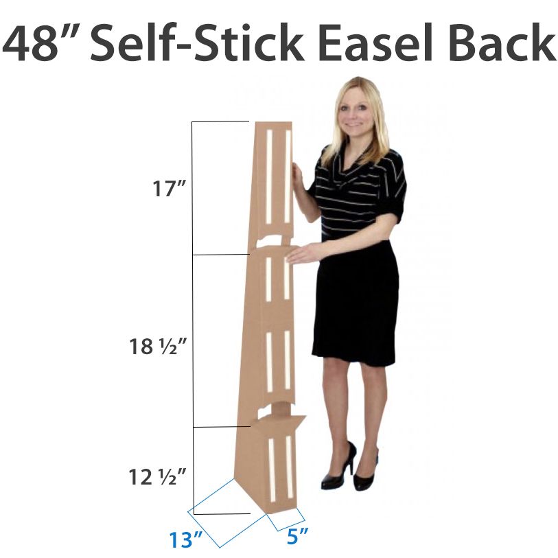 48" Kraft Self-Stick Easel Back [Double-Wing]