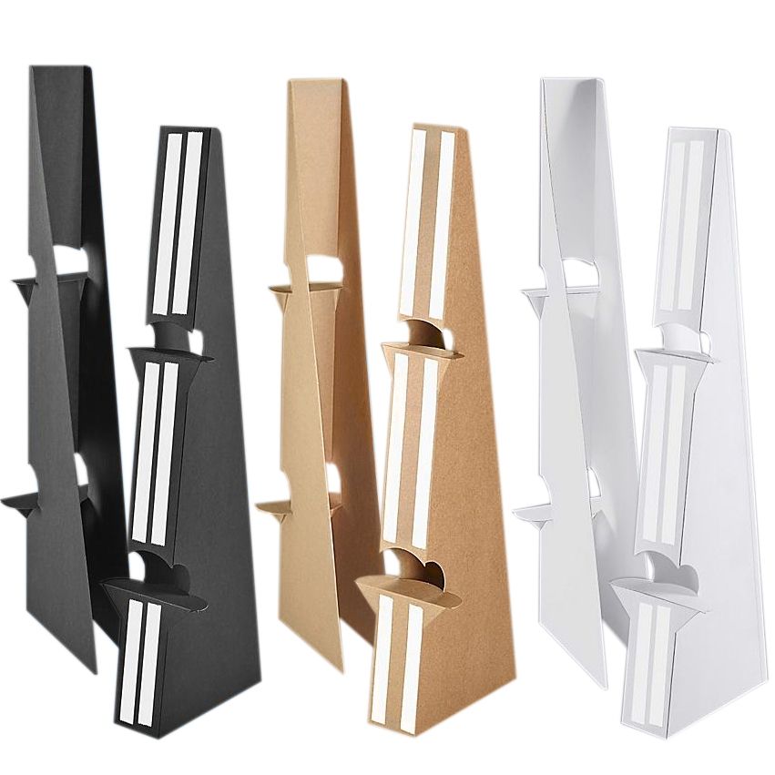 36 Inch Self Stick Easel Backs - Black, White, and Kraft Brown - Double-Wing