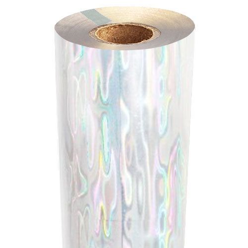 24" x 500' Shimmering Waters Holographic Clear-Underlay Laminating Toner Foil with 1" Core (1 Roll) #TP-162