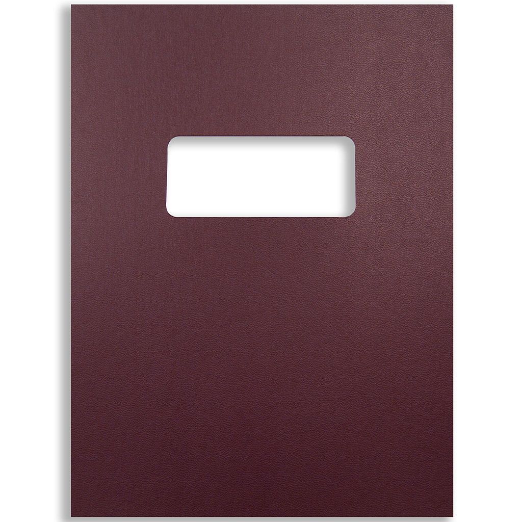 8.5x11 Letter Size Maroon Vinyl Covers with Windows for Binding and Reports