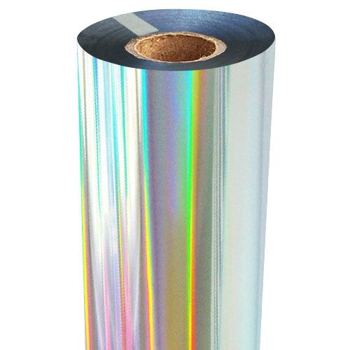 Rainbow Iridescent Foil Fusing Rolls, Silver Underlay