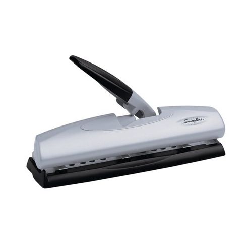 Swingline Black/Silver LightTouch High Capacity 2-7 Hole Punch - 74030 Image 1