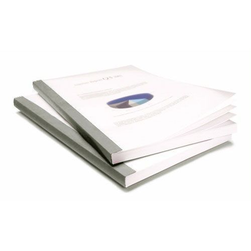 1/16" Coverbind® Clear Linen Thermal Binding Covers [Gray] (100 / Box) Item#08CB116GRAY