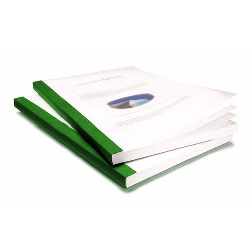 1/16" Coverbind® Clear Linen Thermal Binding Covers [Green] (100 / Box) Item#08CB116GRN