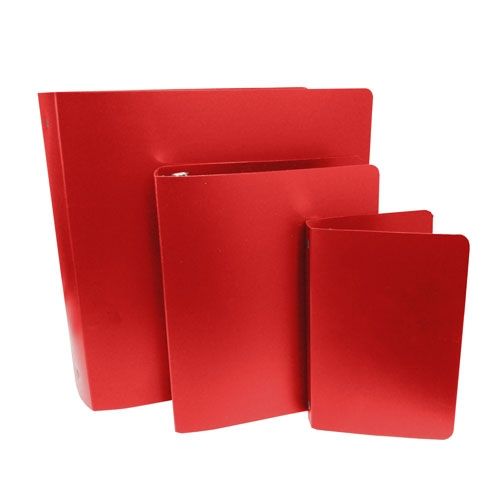 3/4" Red Letter Size Poly Binders [55 Gauge] (100/Case) Item#11POLY5534RD