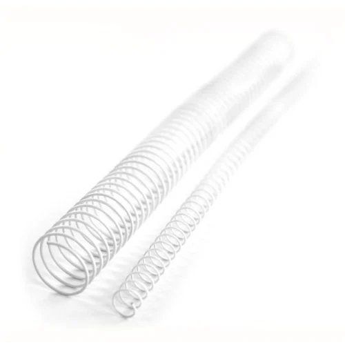 1-1/2" White 4:1 Metal Spiral Binding Coil - 100pk Image 1