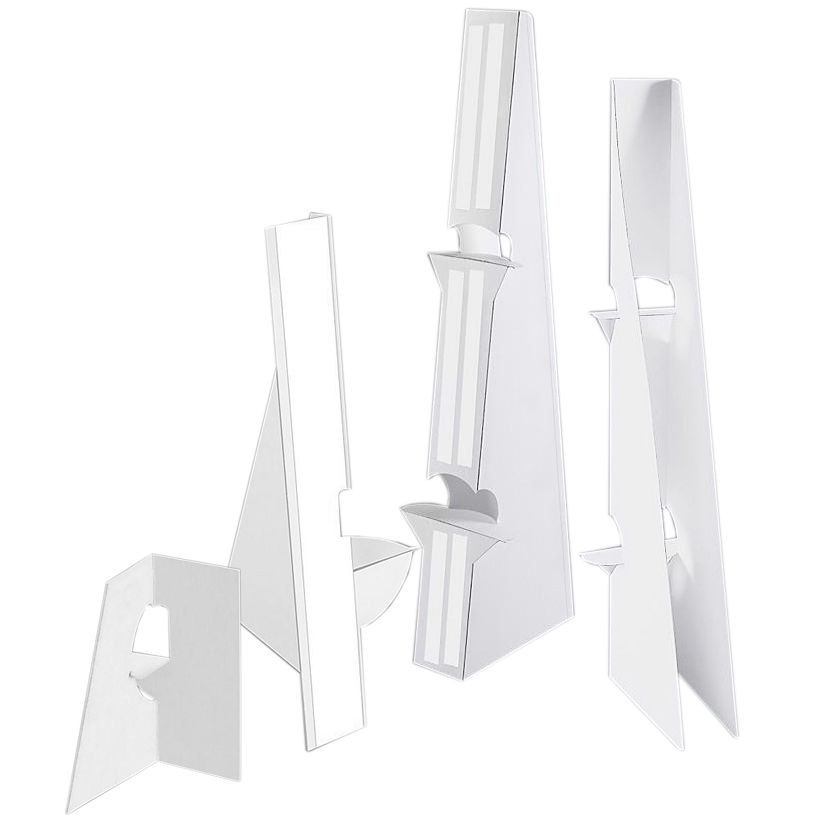 18" White Self-Stick Easel Back [Double-Wing] (50 Pk) Item#80ULS17090W