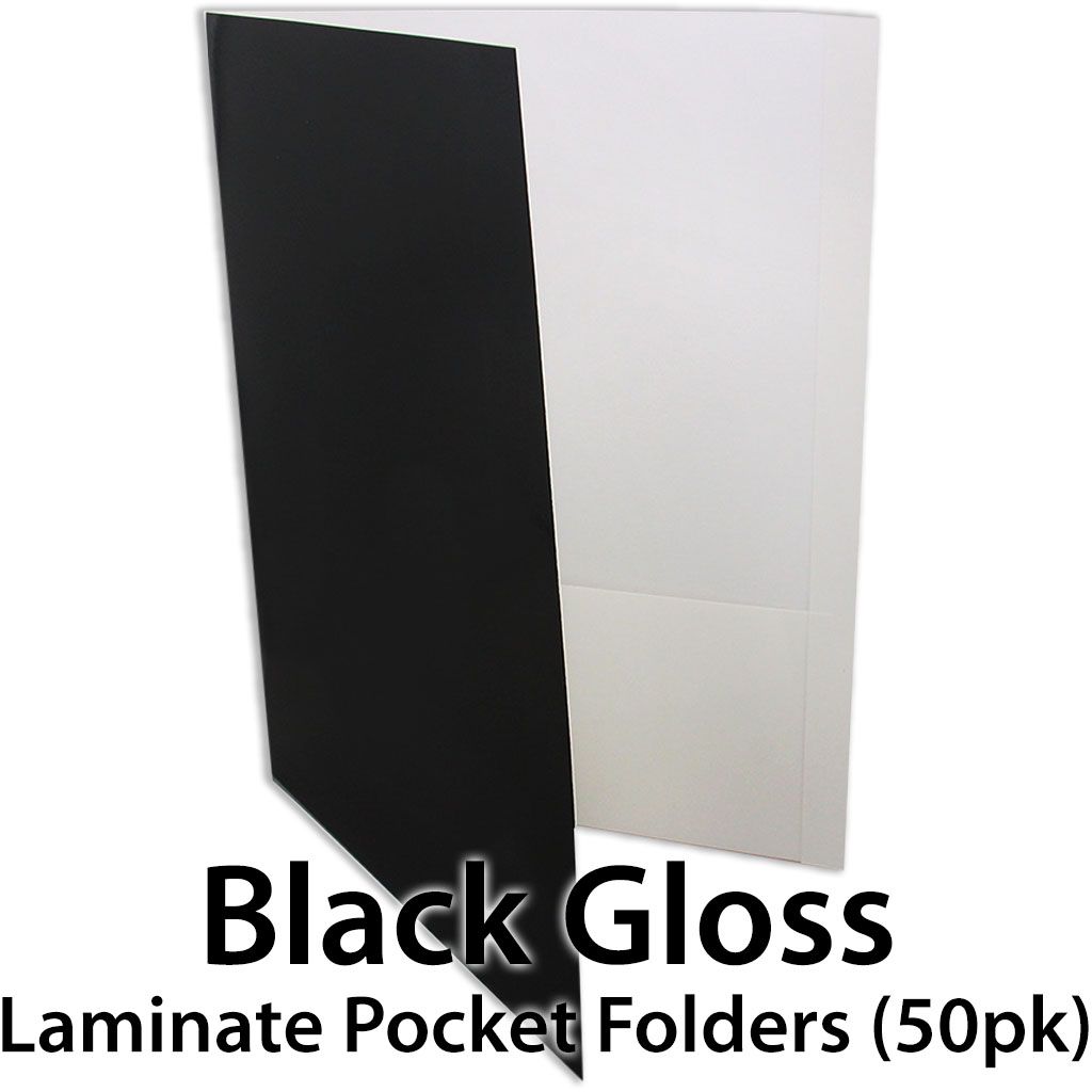 Black Gloss Pocket Folders