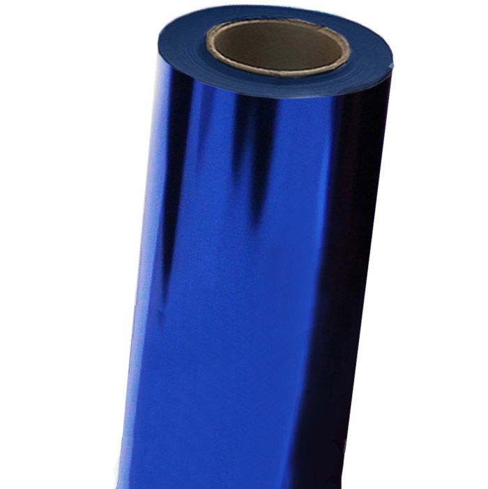 8" x 100' Dark Blue Metallic Laminating Toner Foil with 1/2" Core (1 Roll) #BLU-85