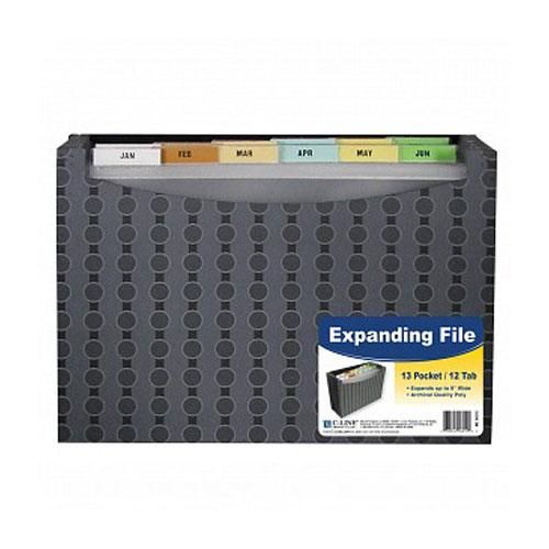 C-Line Fashion Circle 13-Pocket Stand-Up Expanding File (1pk) - Clearance Sale (Discontinued)