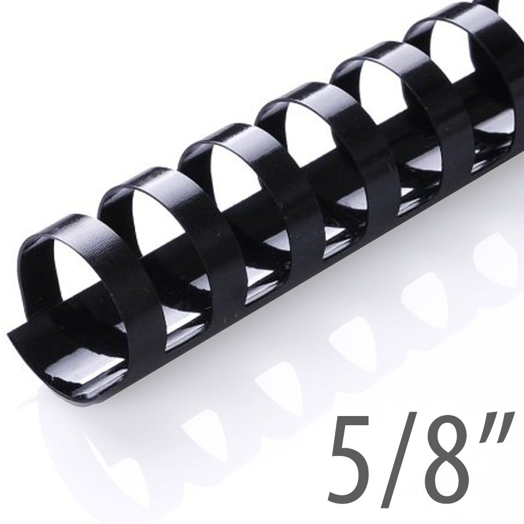 5/8" Black Plastic Binding Combs (100/Bx) Item#13058BLACK