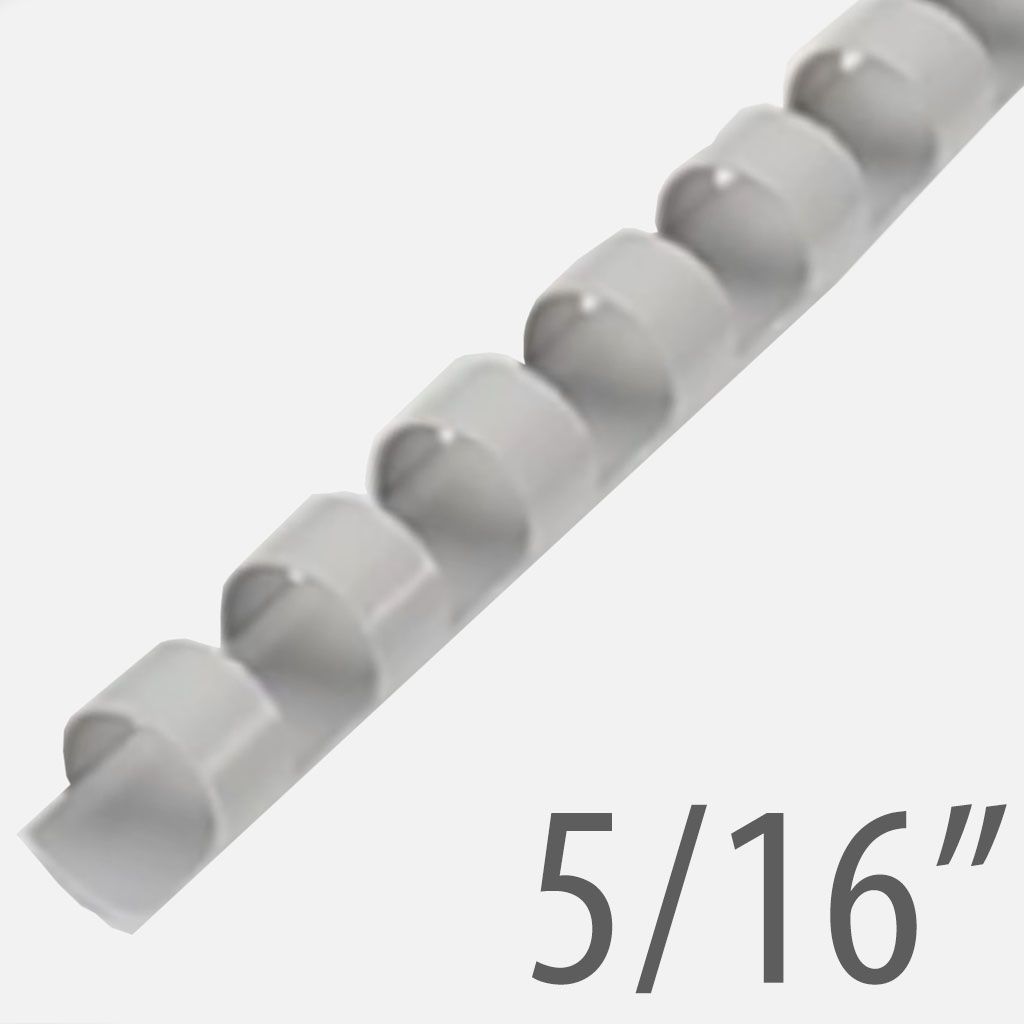5/16" Gray Plastic Binding Combs (100/Bx) Item#13516GRAY