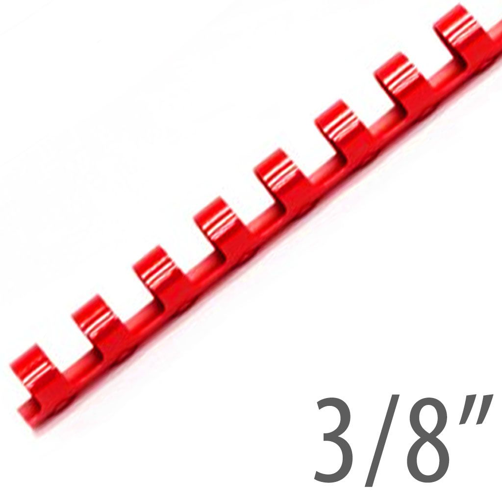 3/8" Red Plastic Binding Combs (100/Bx) Item#13038RED