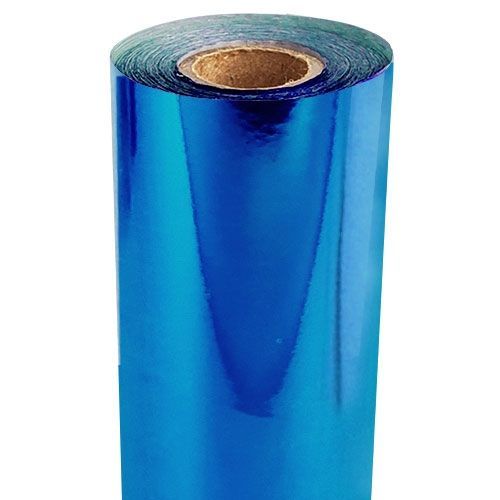 24" x 500' Electric Blue Metallic Laminating Toner Foil with 1" Core (1 Roll) #BLU-70
