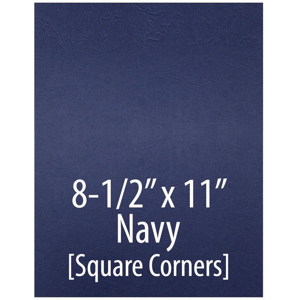 Embossed Grain Report Covers [8 ½" x 11", No Window, Square Corners, Unpunched, Navy] (200/Pack) Item#030203NAAA