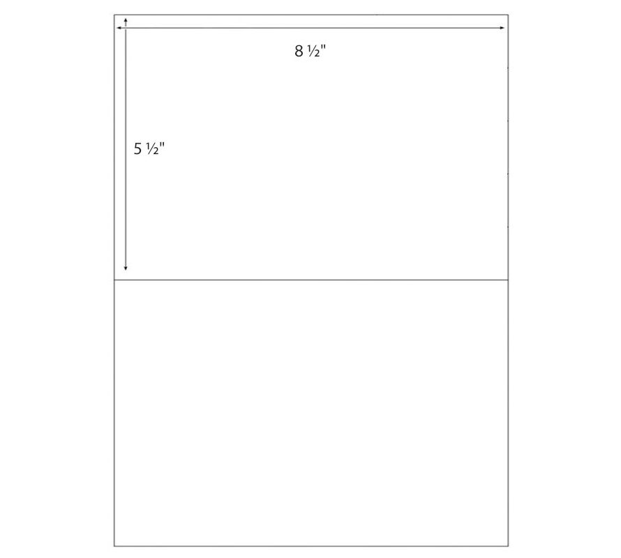8 ½" x 5 ½" Printable 2-Up Labels