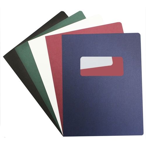 100pk Navy Linen Paper Report Covers + Linen Weave Paper Stock