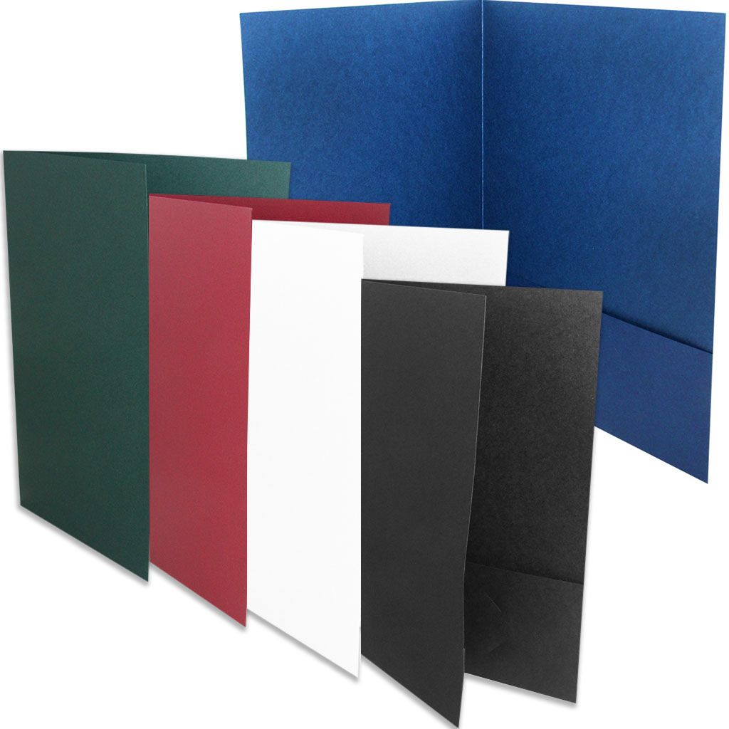 Linen Pocket Folders + Paper Presentation Folders