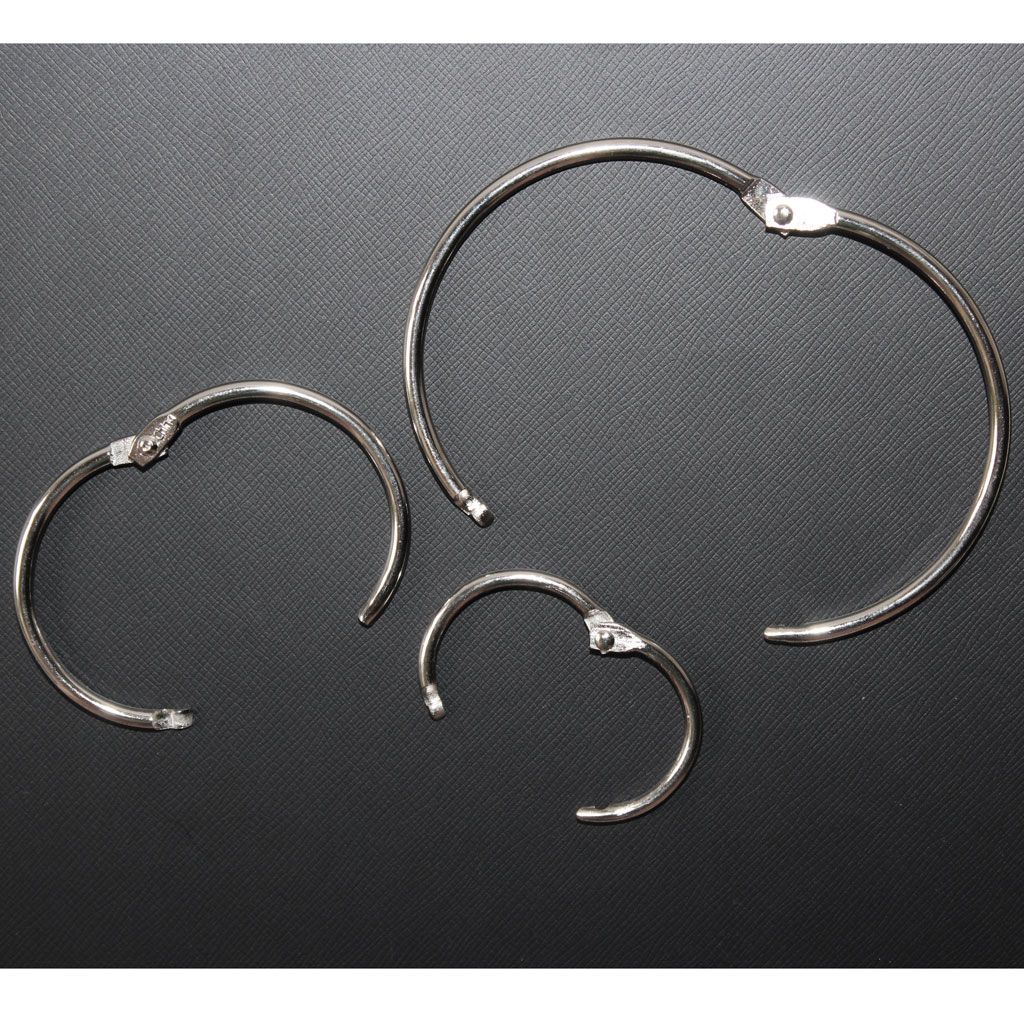 2" Silver Metal Loose Leaf Binding Rings (100/Pk) Item#11MLLBR200