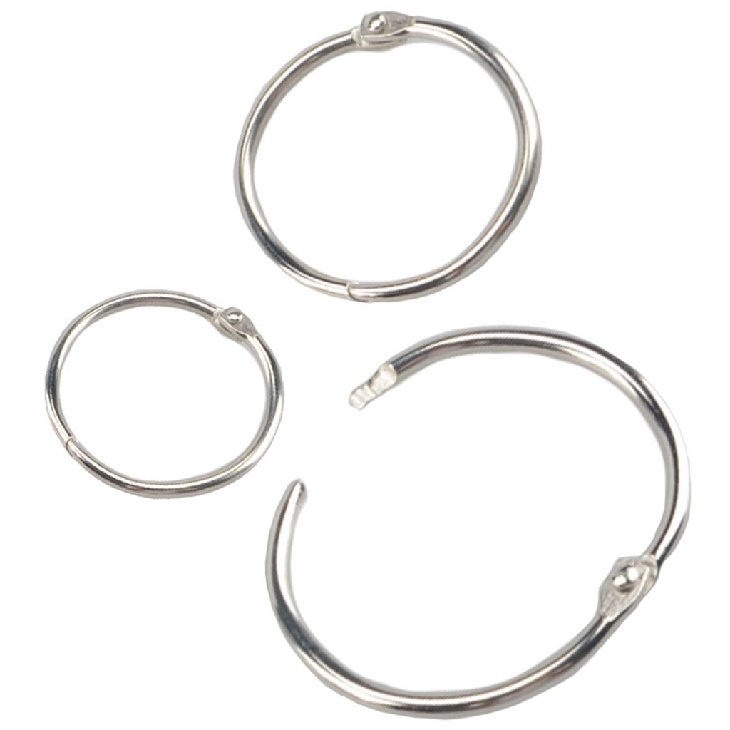  Binder Rings, 1 1/2 Inch - 100 Pack Metal Rings