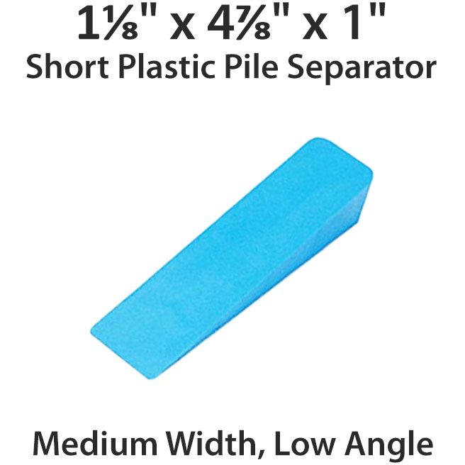 1" x 4 ⅞" x 1 ⅛" Plastic Pile Separators for Padding