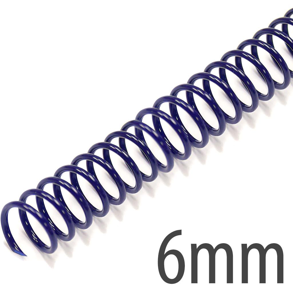 6mm Navy Blue Spiral Binding Coils