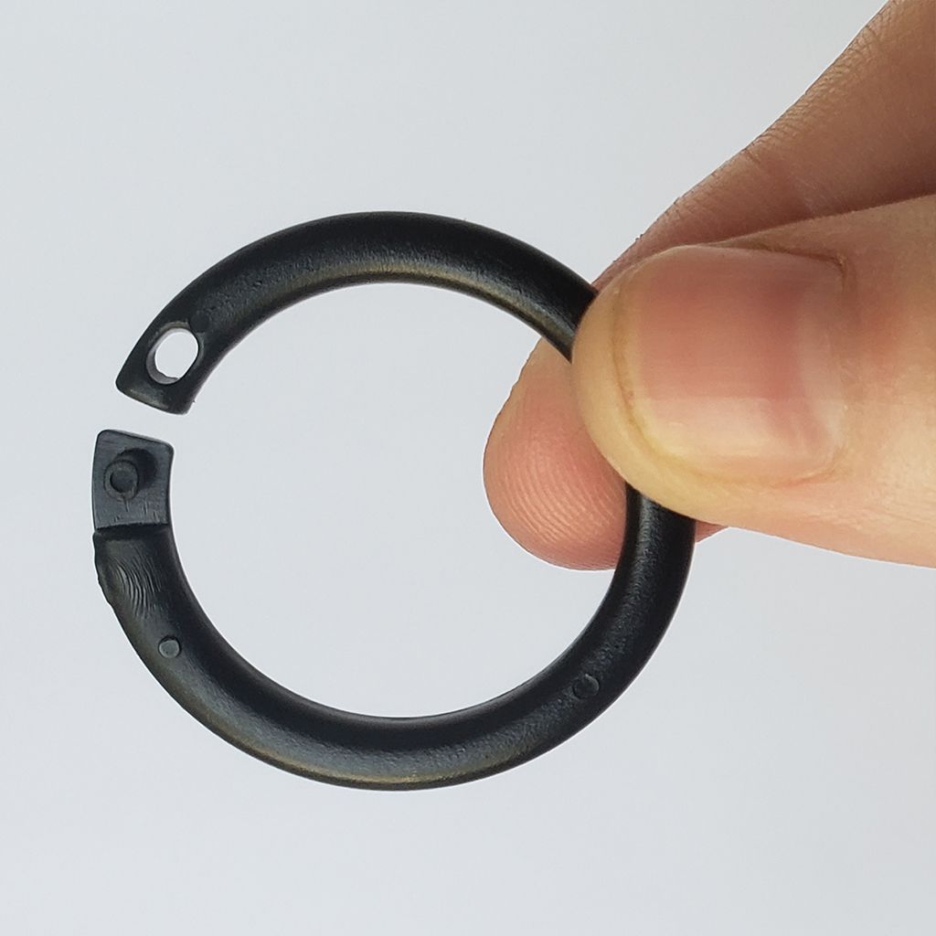 7/8" Black Plastic Snap Lock Binding Rings (100/Pk) Item#11PSLBR78B