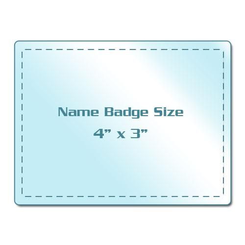 5MIL Name Badge 4" x 3" Laminating Pouches - 100pk Image 1