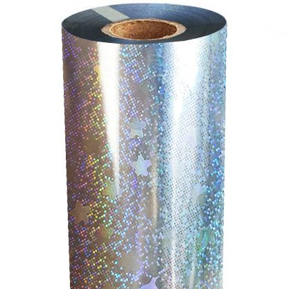Stars Holographic Laminating Toner Foil with Silver-Underlay #SP-154